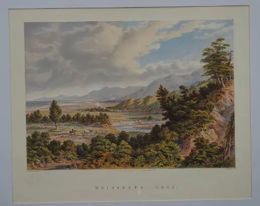 BARRAUD, Charles Decimus (1822-1897) - Wairarapa Lake Image 1++