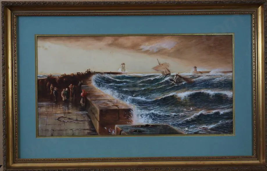 ELLIS, Edwin (1842-1895) - copy after - After 3 Days Gale - 1885 Image 1++