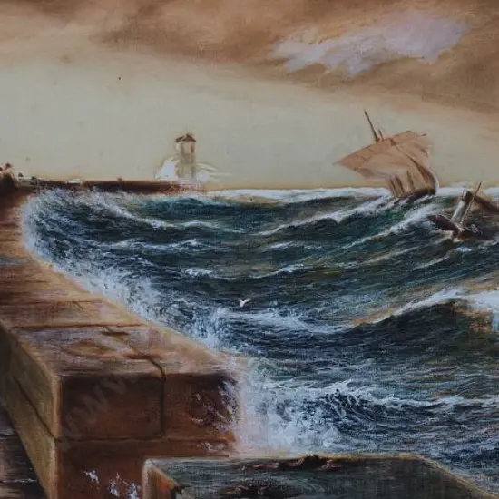 ELLIS, Edwin (1842-1895) - copy after - After 3 Days Gale - 1885