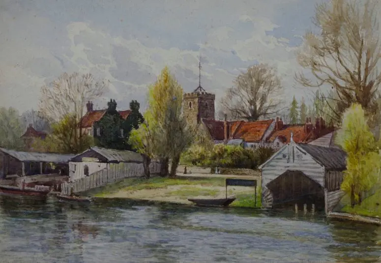 RICHARDSON, Harry Linley (1879-1947) - Thames Ferry Image 1++