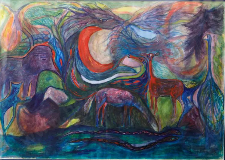 WATSON, Joy (-2006) - Startled Deer Image 1++