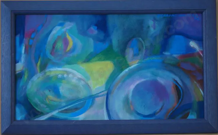 WATERS, Bernard (Active 1968-2002) - Abstract Paua Shell & Plate Image 1++