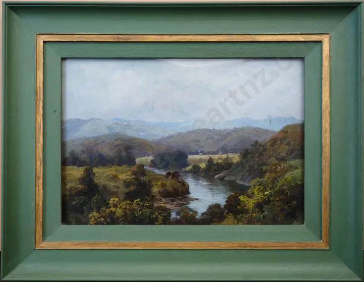 UNKNOWN - Meandering River with Hills and Countryside Image 1++