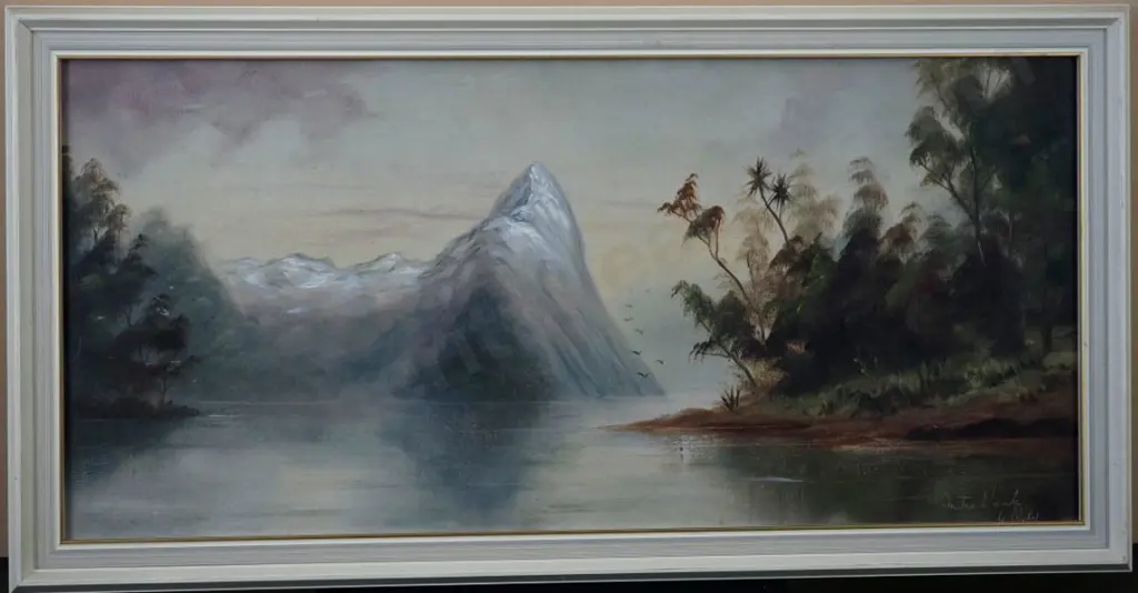DE RITZ, George (1875-1953) - Mitre Peak, South Island Image 1++