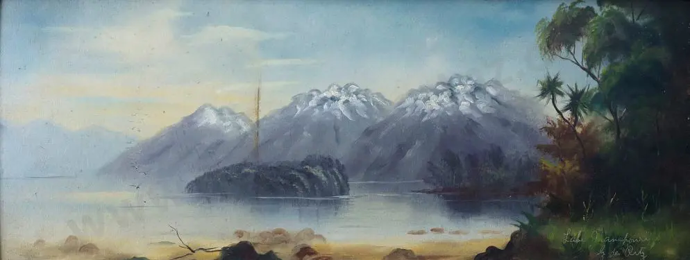 DE RITZ, George (1875-1953) - Lake Manapouri Image 1++