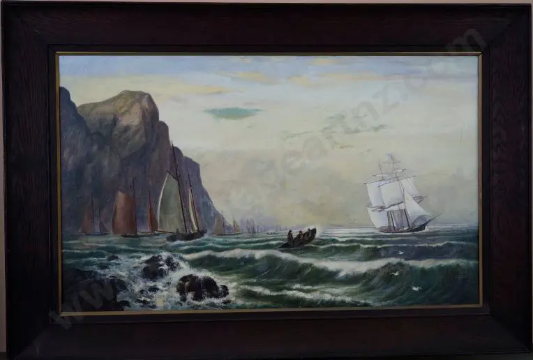 UNKNOWN - Boats off Coast Image 1++