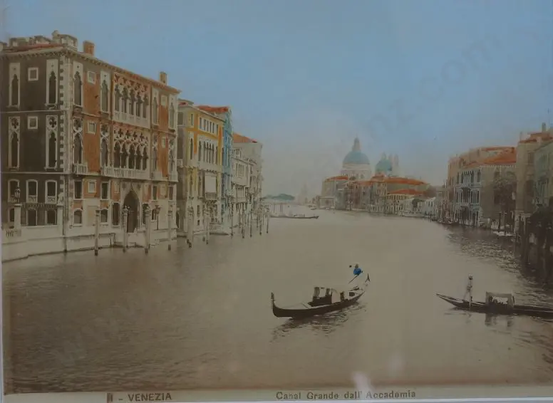 UNKNOWN Photographer (A43) - VENICE - Pair of Handcoloured Early 20th Century  Photos Image 1++