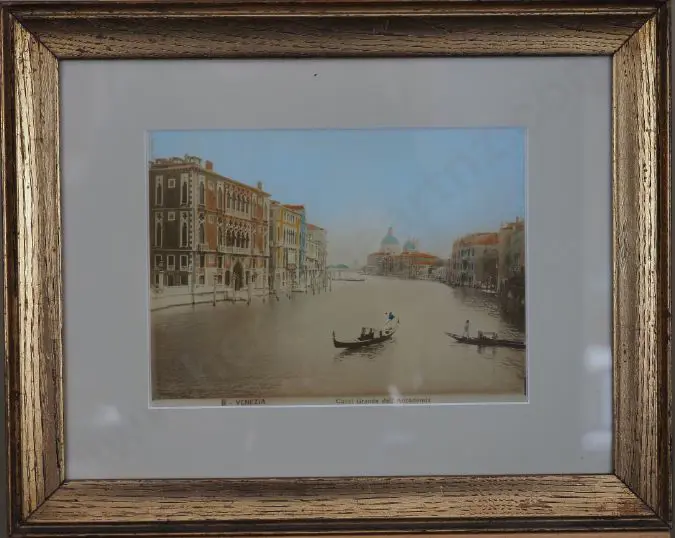 UNKNOWN Photographer (A43) - VENICE - Pair of Handcoloured Early 20th Century  Photos Image 1++