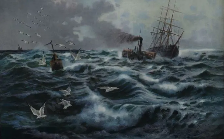 WEBB, Harold (19th Cent.) - Towing Off Image 1++