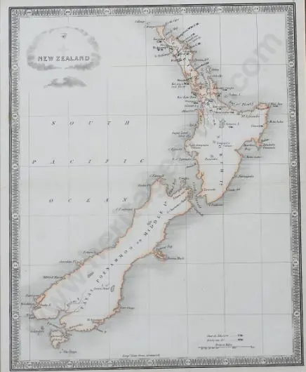 WYLD, James (1812-1887) - Early Map of New Zealand, Hand coloured c. 1830 Image 1++