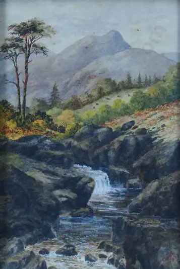 DRYSDALE, Alexander (1870-1934) - Hills with Stream Image 1++