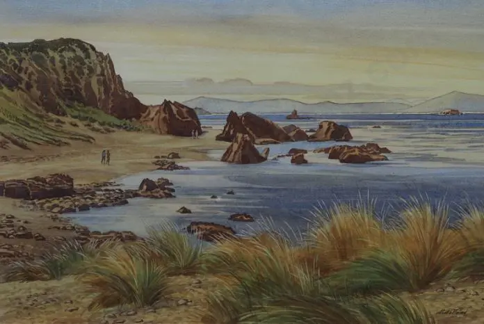 BOLLARD, Albert (c.1938-1988) - Seatoun “evening” Walkway Image 1++