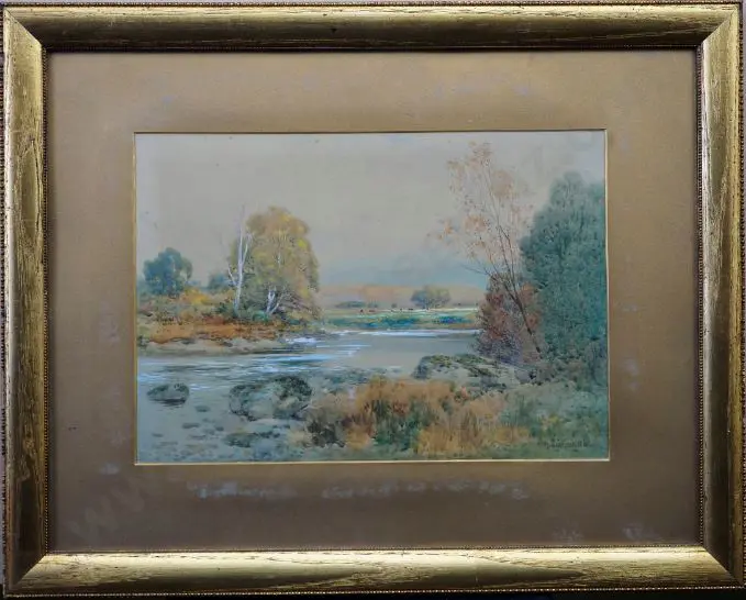 SINCLAIR, Alfred Wadham (1866-1938) - Pastoral River Scene Image 1++