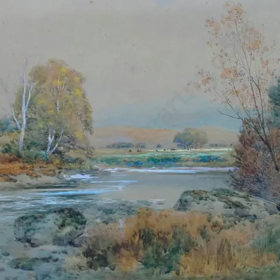 SINCLAIR, Alfred Wadham (1866-1938) - Pastoral River Scene