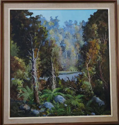 COTTON, G.W. - Forest Scene with Stream Image 1++