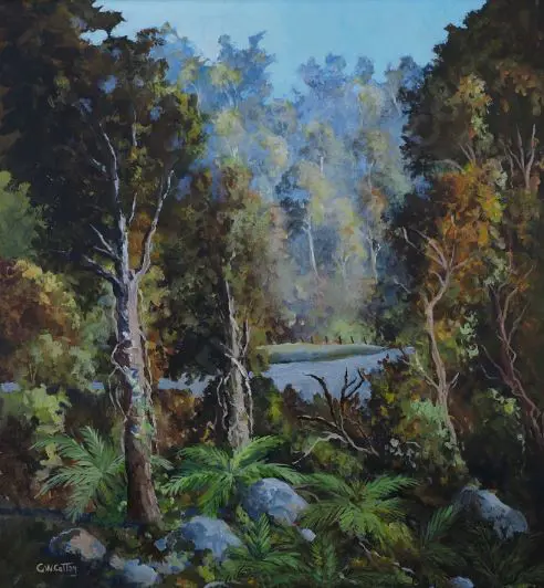 COTTON, G.W. - Forest Scene with Stream Image 1++