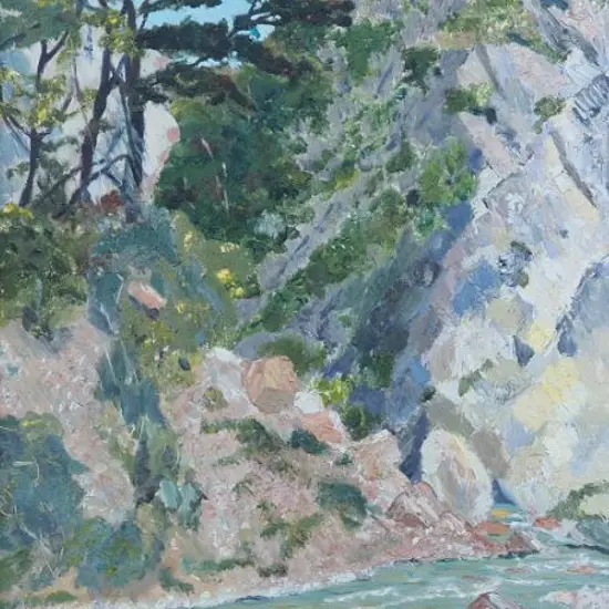 PARSONS, Janet (20th Cent.) - Rocky Landscape with Stream