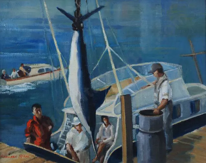 McKAY, Kathleen (1913-2006) - The Catch - Marlin brought Ashore Image 1++