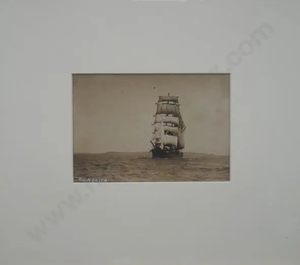 Sailing Ship 'Senorita' -  c.1890 - Unknown Photographer - A37 - 19th Century Sailing Ship 'Senorita' -  c.1890 Image 1++