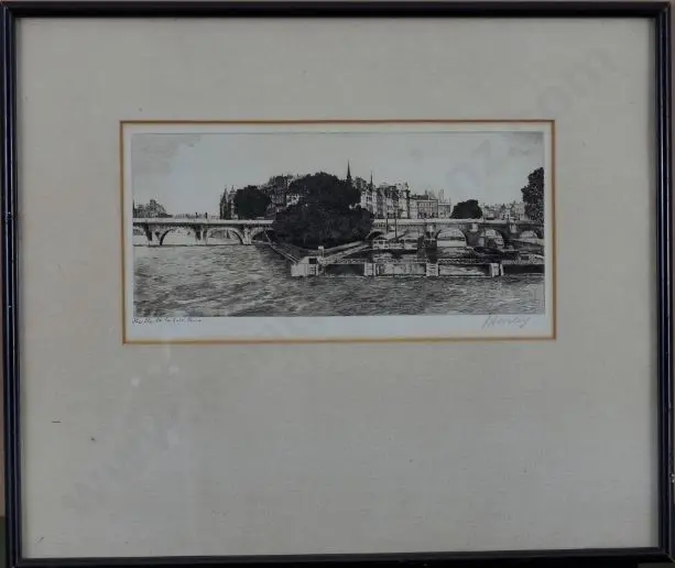 HORSLEY, John Callcott (1817-1903) - The Ile de la Cite, Paris Image 1++