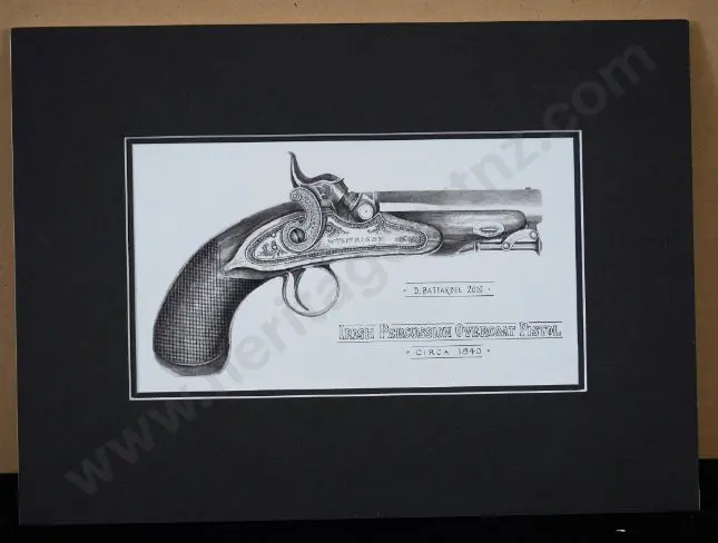 BATTARBEE, David (1939-) - Irish Percussion Overcoat Pistol Image 1++