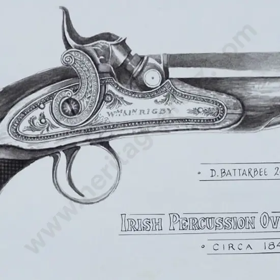 BATTARBEE, David (1939-) - Irish Percussion Overcoat Pistol