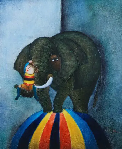 UNKNOWN - Elephant holding Child Image 1++