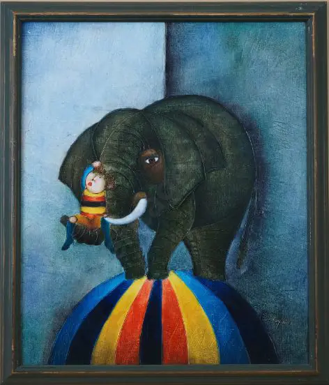 UNKNOWN - Elephant holding Child Image 1++