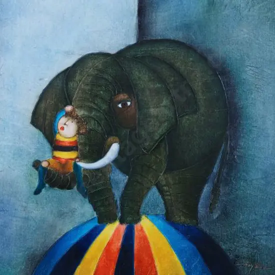 UNKNOWN - Elephant holding Child