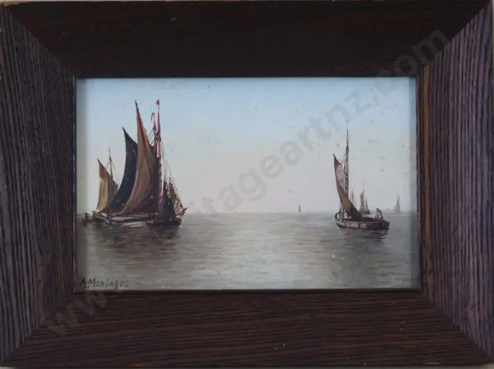 MONTAGUE, A. - Yachts at Sea Image 1++