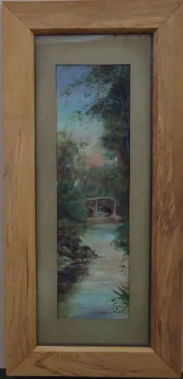 PRITCHARD, George Thompson (1878-1962) - Stream with Bridge Image 1++