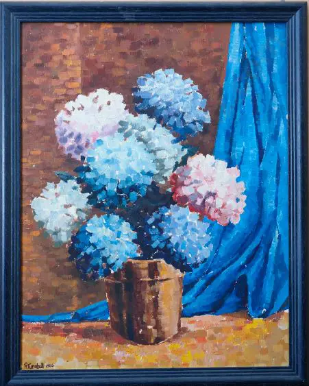 TURNBULL, Rex - The Blue Drape with Vase of Flowers Image 1++
