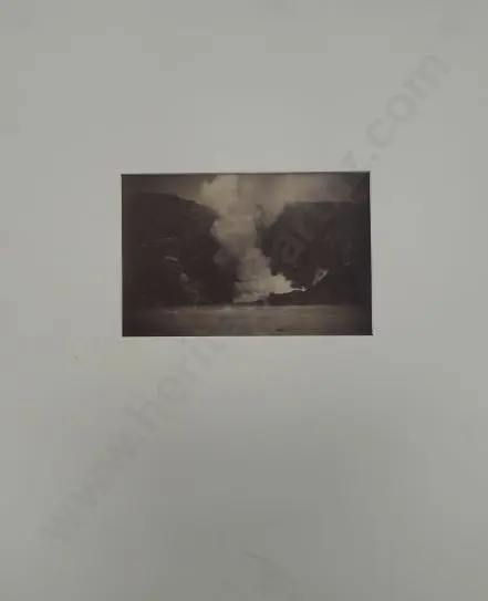 Rotorua Thermal Activity -  c.1887 - Unknown Photographer - A40 - Thermal Activity, Rotorua Lake - c.1887 following Tarawera Eruption Image 1++
