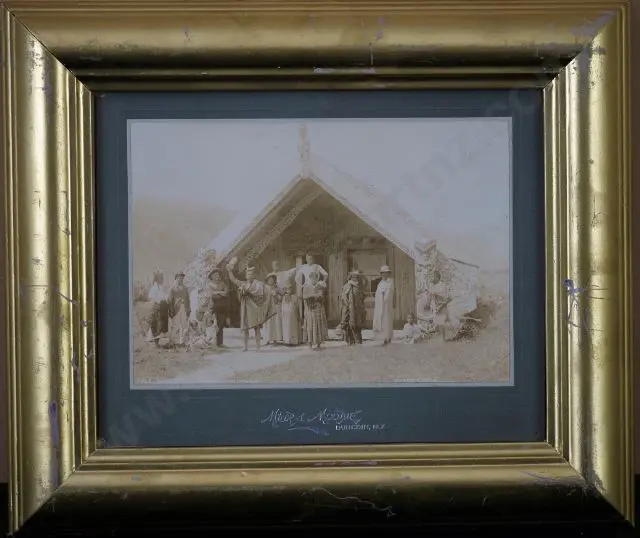 MUIR & MOODIE - photographers (1898-1916) - Maori in front of Whare Image 1++
