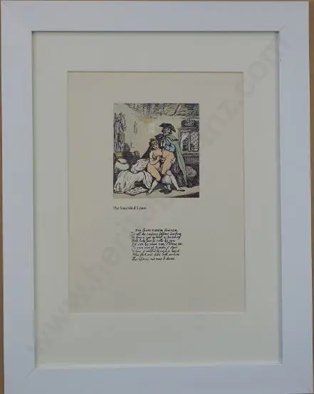 ROWLANDSON, Thomas (1756-1827) - The Sanctified Sinner - 1960s Reprint of 18th Century Erotic Drawing Image 1++