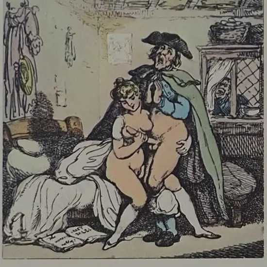 ROWLANDSON, Thomas (1756-1827) - The Sanctified Sinner - 1960s Reprint of 18th Century Erotic Drawing