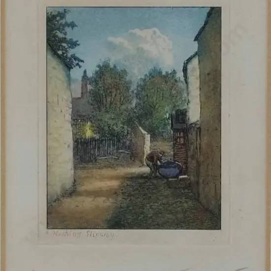 ROWBOTHAM, Claude (1864-1949) - A Flushing Slipway