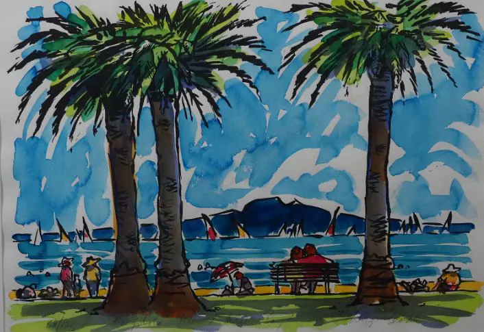 BEADLE, Philip (1959-) - Rangitoto from St Heliers Bay Image 1++