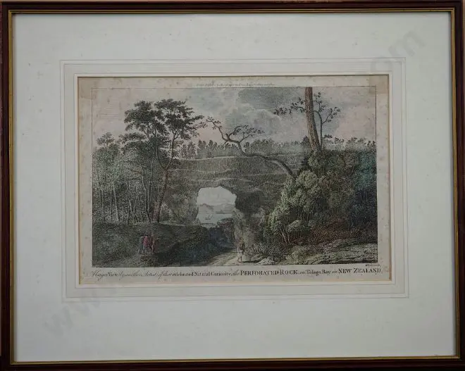 HOGG, Alexander (1756-1828) - Perforated Rock, Tolaga Bay (from Cook's Voyages), 1785 Image 1++