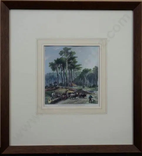 BREES, Samuel Charles (1809-1865) - Bush Clearing Porirua 1847 Image 1++