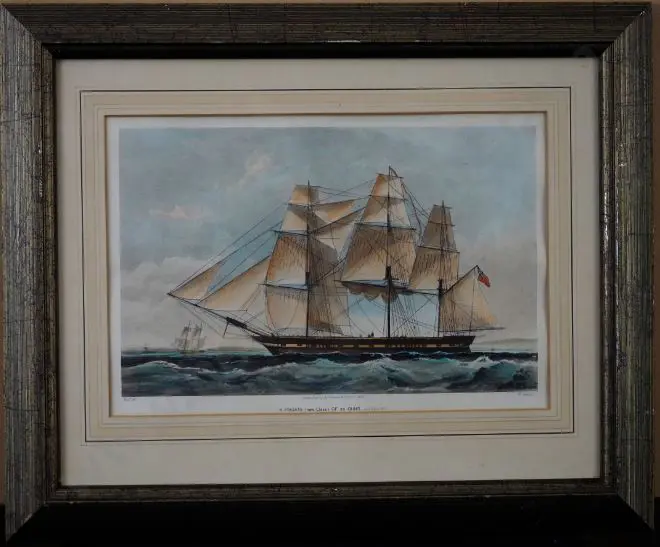 FIELDING, N. - Frigate - dated 1840 Image 1++
