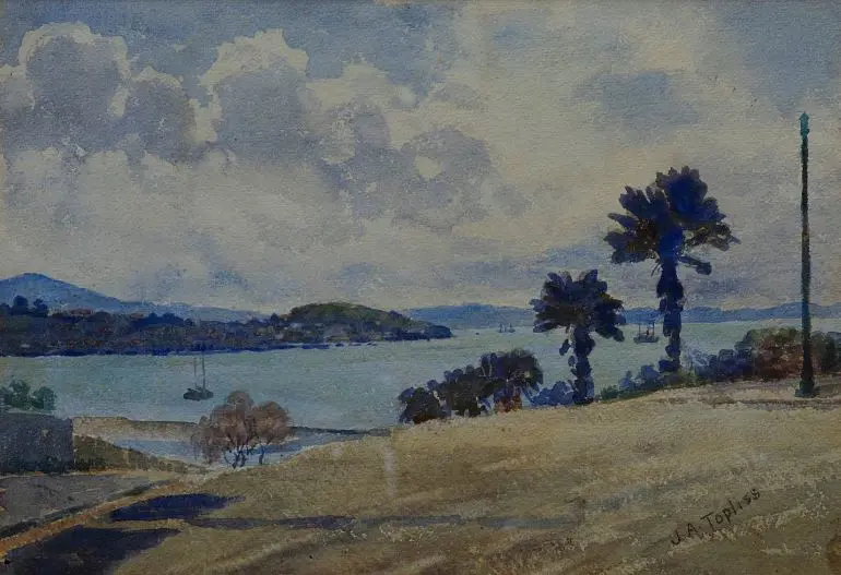 TOPLISS, J.A. (1861-1930) - Inlet, Auckland Harbour Image 1++