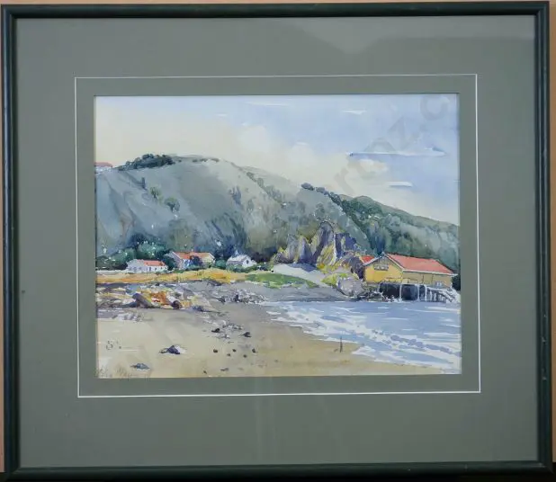 MAUNSELL, Julian (c.1915-1935) - Houses on Beach Image 1++