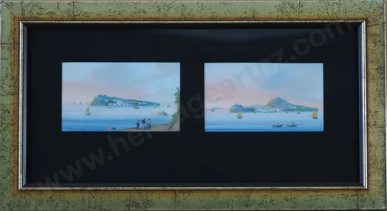 UNKNOWN - Harbour Scenes (Pair), Italy, 19th Cent. Image 1++