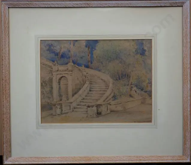 BARTON, Cranleigh (1890-1975) - Winding Steps with Trees Image 1++