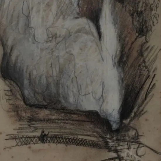 RICHARDSON, Harry Linley (1878-1947) - Person Looking at Geyser