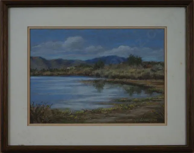 WILLIAMS, Lois - Lake with Whare Image 1++