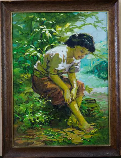 UNKNOWN - Girl by Pond Image 1++