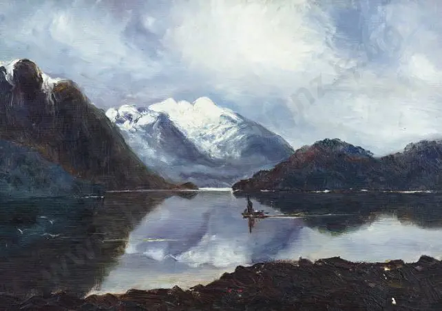 UNKNOWN (20th Cent.) - Southern Lake scene Image 1++