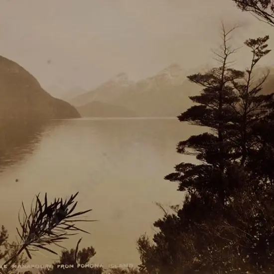 BURTON Brothers (c.1880-1885) - Head of Lake Manapouri from Pomona Island, c.1880